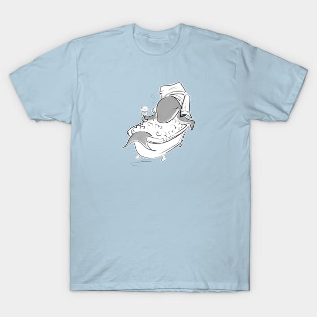 Shark Bath T-Shirt by Jason's Doodles